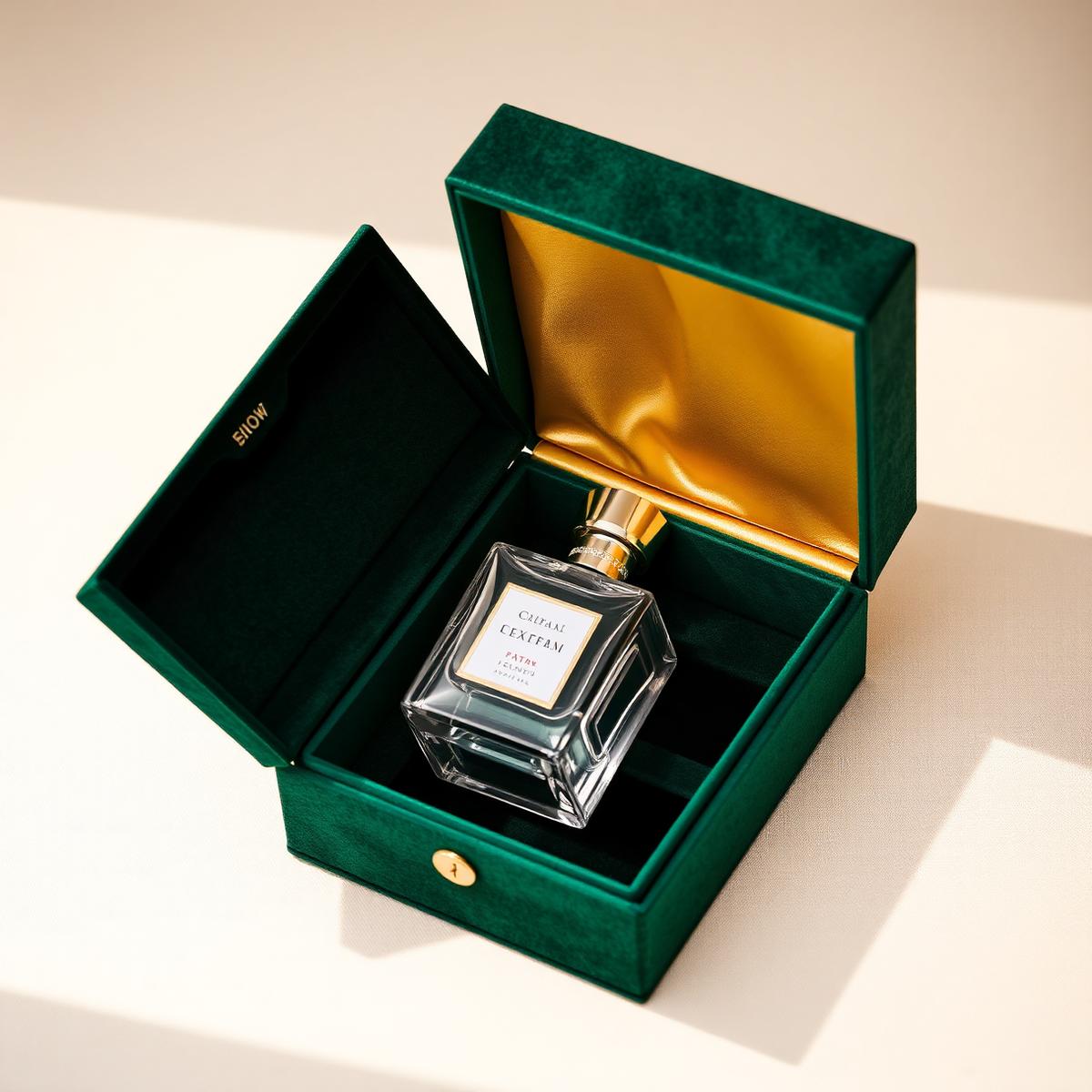 Emerald velvet gift box